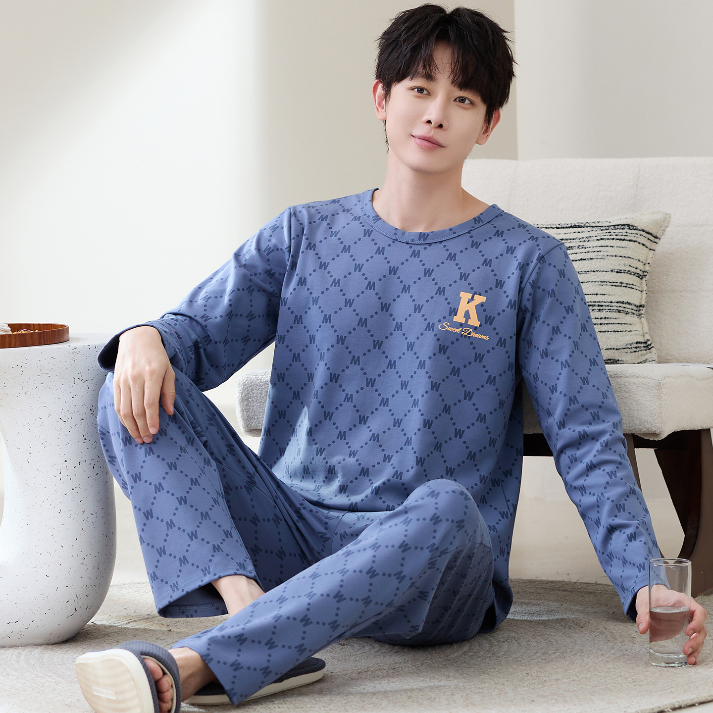 男生睡衣春秋季2025新款长袖休闲