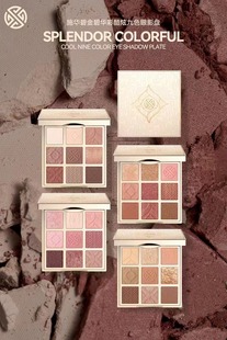 施华碧金碧华彩酷炫九色眼影盘大地奶茶色哑光眼影女暖棕色调新手