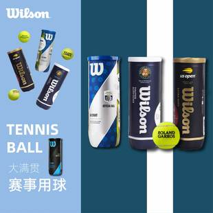 威尔胜Wilson网球上海大师赛法网美网专业比赛网球3粒装训练用球
