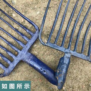 钢叉农用六股叉子装煤叉子五齿一体铁叉粪叉子农具草叉麦叉九齿叉