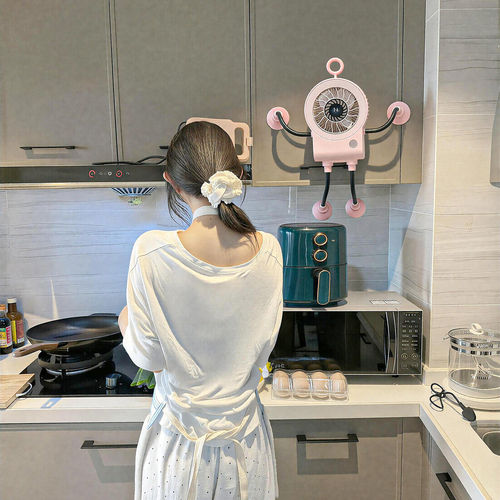 厨房专用风扇小型静音壁挂式机器人卫生间厕所用小电风扇2026新款