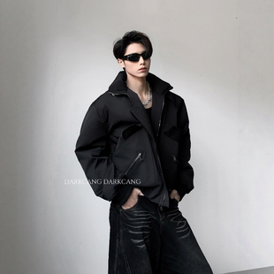 黑沧社/轻奢90白鸭绒羽绒服男冬季保暖痞帅cleanfit夹克棉服外套