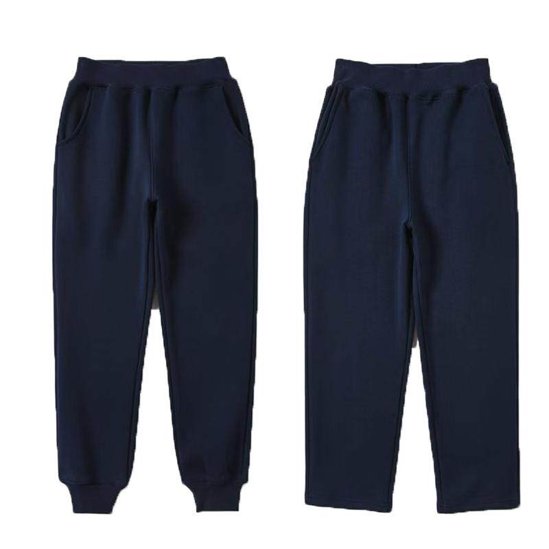 小学生校服裤男童女童藏青色运动长裤中大童深蓝色束脚裤春秋冬季