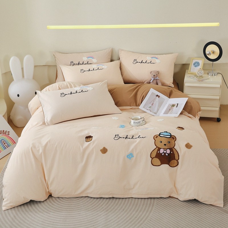 新品卡通水洗棉四件套全棉床单简约纯棉床上用品儿童被套防滑床笠,床上用品,床品套件/四件套/多件套,淘宝优惠券,粉丝福利购,淘宝优惠卷