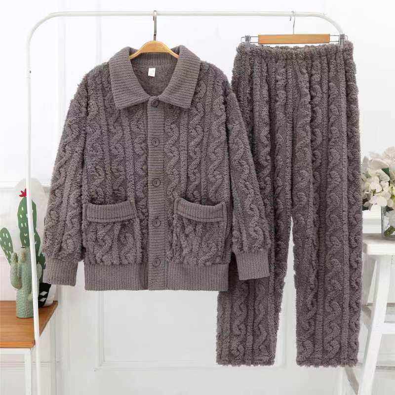 秋冬睡衣男士双面绒可外穿家居服套装简约时尚长袖长裤纯色中青年,女士内衣/男士内衣/家居服,睡衣/家居服套装,淘宝优惠券,粉丝福利购,淘宝优惠卷