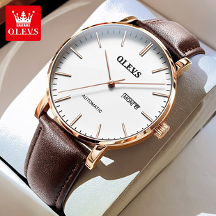 2026年新款瑞士认证正品牌手表男机械表全自动名式真皮带防水十大