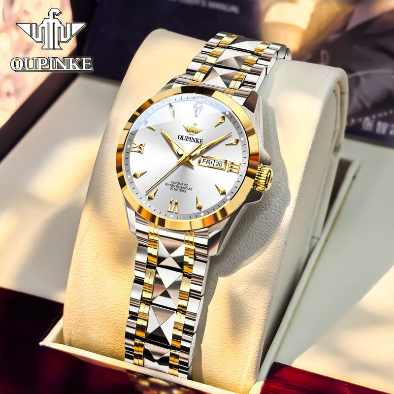 瑞士认证正品牌含真钻进口芯女士手表全自动机械女款防水名式十大