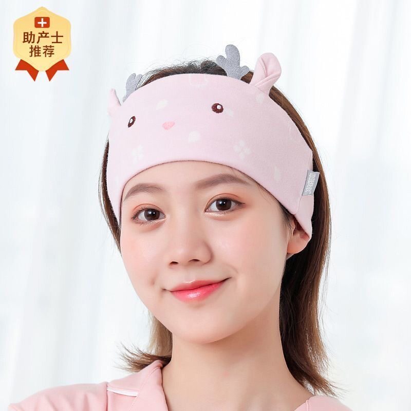 月子头巾纯棉夏季薄款透气产妇发带孕妇产后坐月子防风护额头帽子