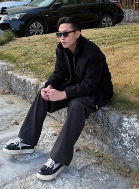 郑不凡CNIE凡越【加绒舒服】小个子男秋冬加绒直筒运动休闲卫裤