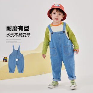 儿童牛仔背带裤秋装男童裤子女童春秋宝宝长裤婴幼儿童装春秋衣服