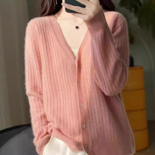 秋冬XFT 女单排扣打底衫 056 开衫 小麻花女仿毛衣领针织外套时尚