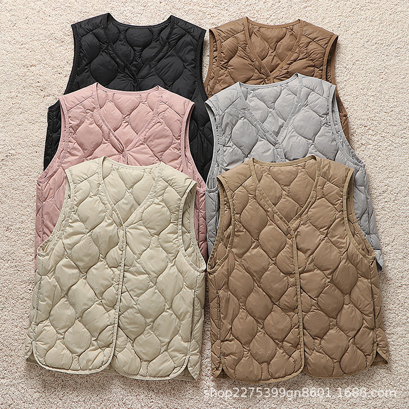 简约风尼丝纺秋冬季轻薄羽绒服