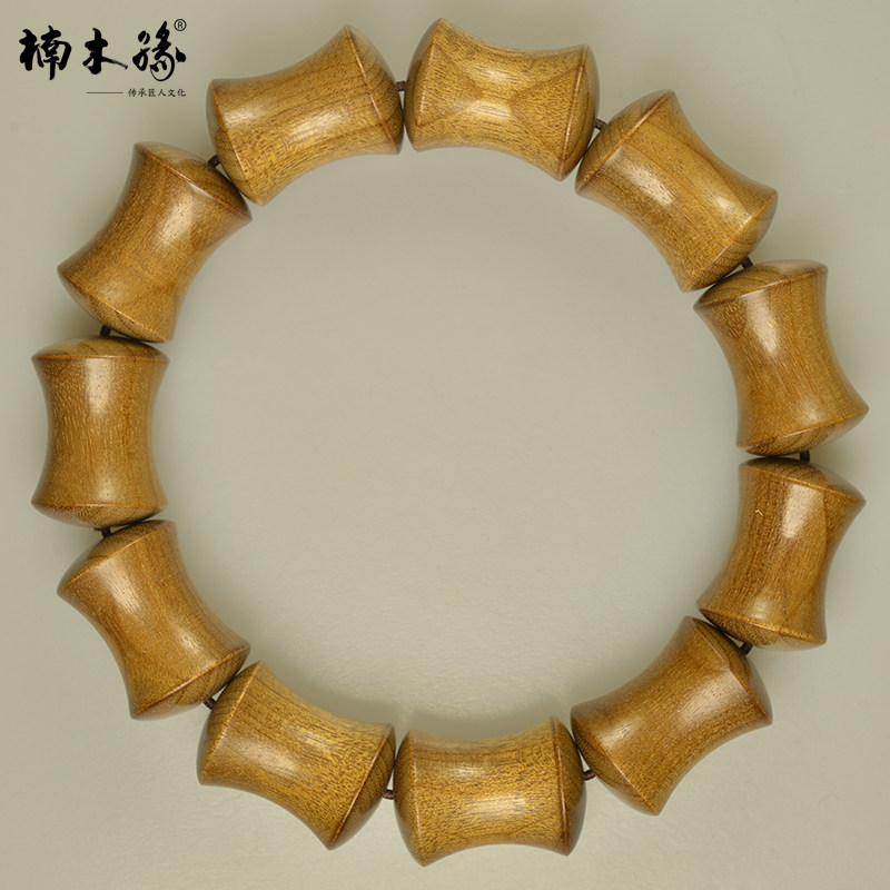 楠木缘金丝楠木手串竹节满金丝料乌木阴沉木沉香级男女款佛珠手链
