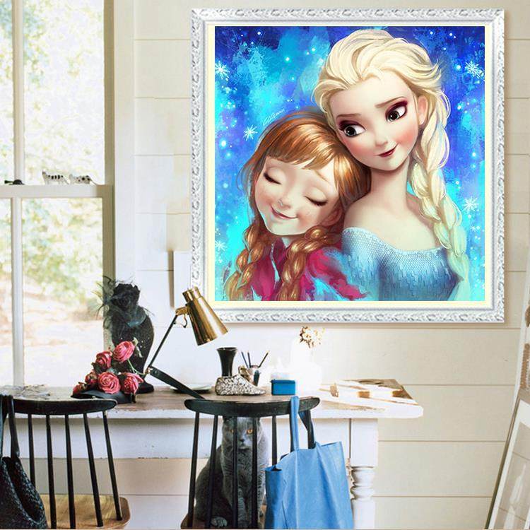 卡通冰雪奇缘2025新款钻石画5d满钻手工diy贴钻带框儿童房装饰画,居家布艺,钻石绣,淘宝优惠券,粉丝福利购,淘宝优惠卷