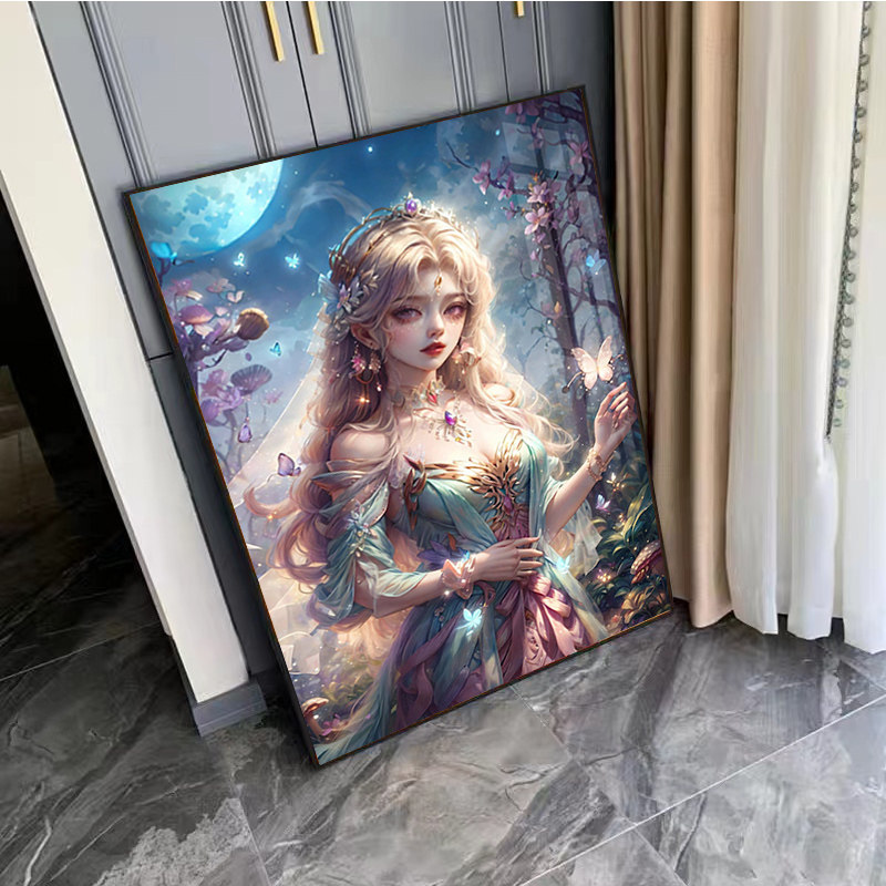 蘑菇林精灵女王钻石画2025新款5d满钻手工diy点贴带框卧室十字绣,居家布艺,钻石绣,淘宝优惠券,粉丝福利购,淘宝优惠卷