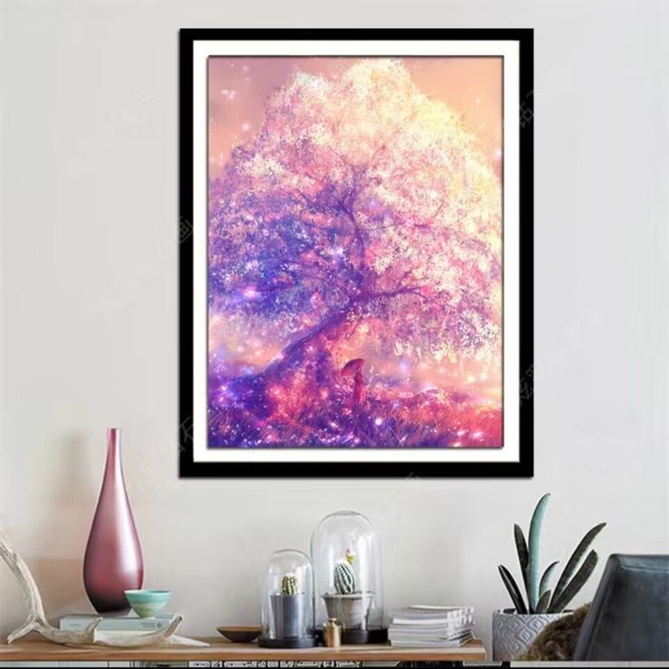 钻石画梦幻星空树唯美风景贴钻十字绣2023新款满钻客厅卧室儿童房