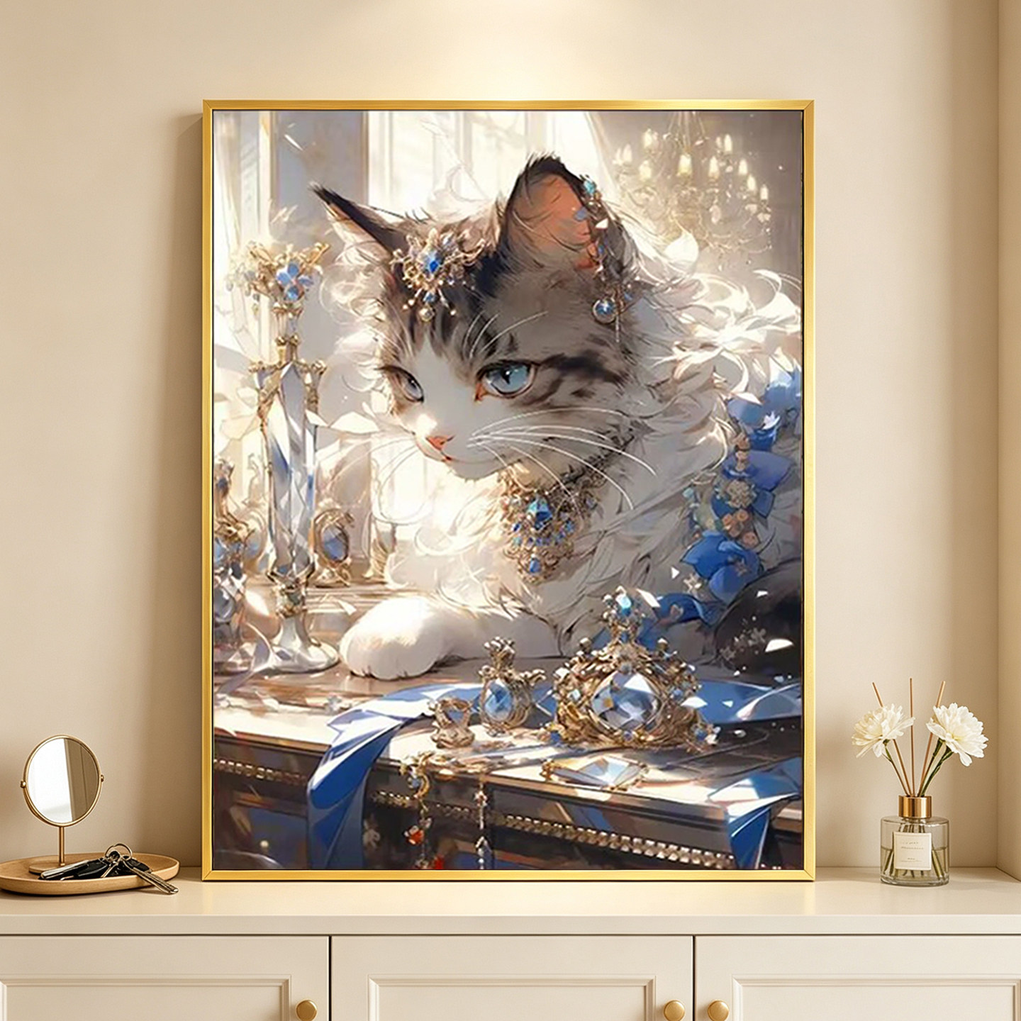 卡通萌宠系列钻石画2026新款贵气治愈可爱猫咪diy装饰画手工贴画