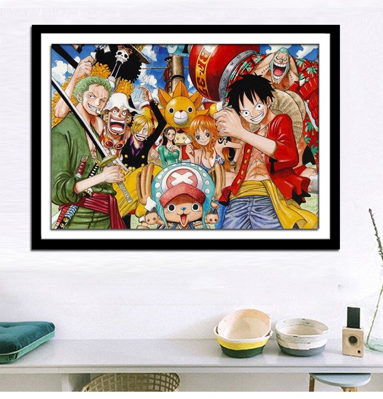 海贼王路飞卡通动漫钻石贴画