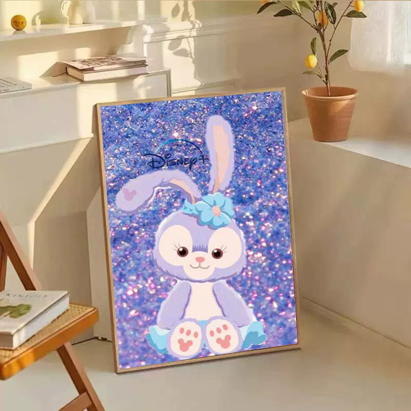 星黛露钻石画新款diy砖石绣带框儿童卡通兔子贴学生手工礼物2024