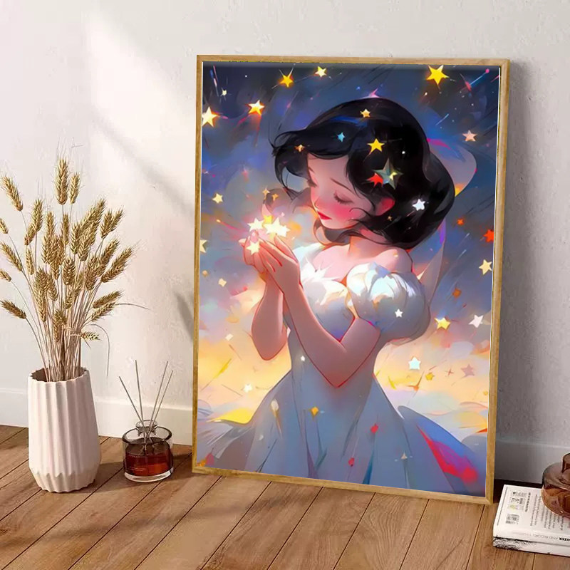 许愿的小公主十字绣2025新款5d满钻diy手工钻石贴带相框装饰画,居家布艺,钻石绣,淘宝优惠券,粉丝福利购,淘宝优惠卷