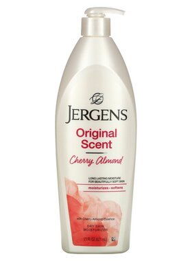 jergens身体乳杏仁樱桃补水保湿