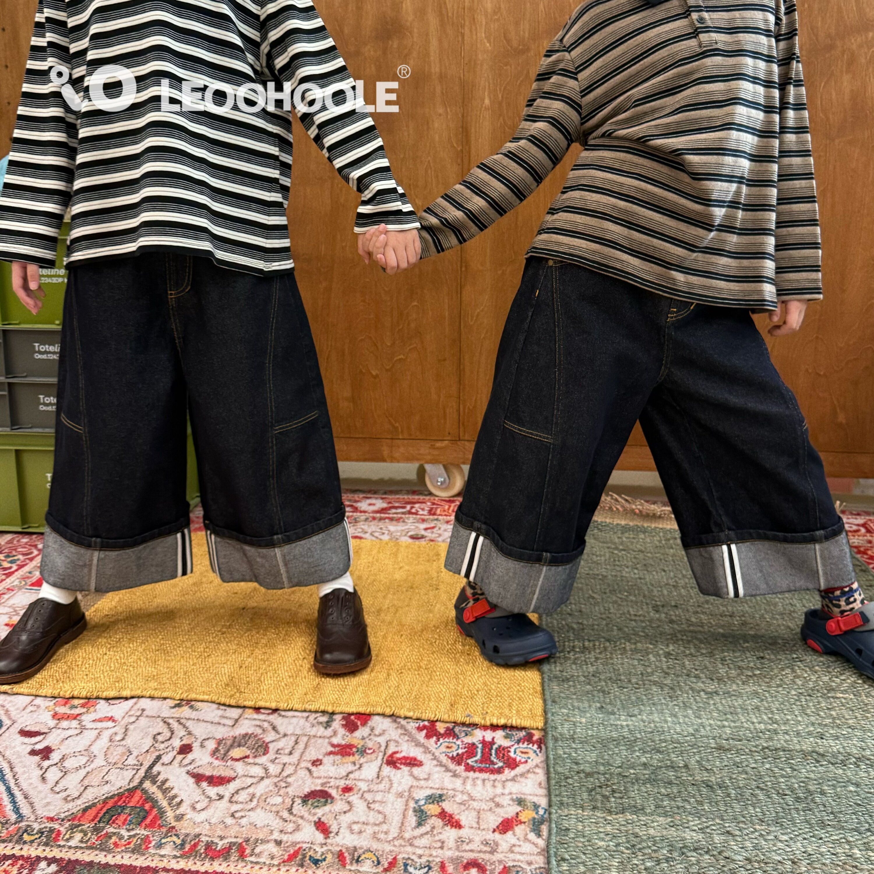 LEOOHOOLE | 哦哦乐 日式炸街翻遍时髦精牛仔九分阔腿裤,童装/婴儿装/亲子装,裤子,淘宝优惠券,粉丝福利购,淘宝优惠卷