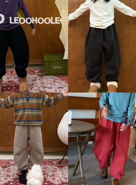 LEOOHOOLE | 哦哦乐 有质感加绒保暖束脚口弯刀裤运动裤