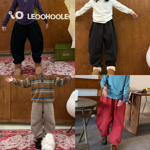 LEOOHOOLE | 哦哦乐 有质感加绒保暖束脚口弯刀裤运动裤