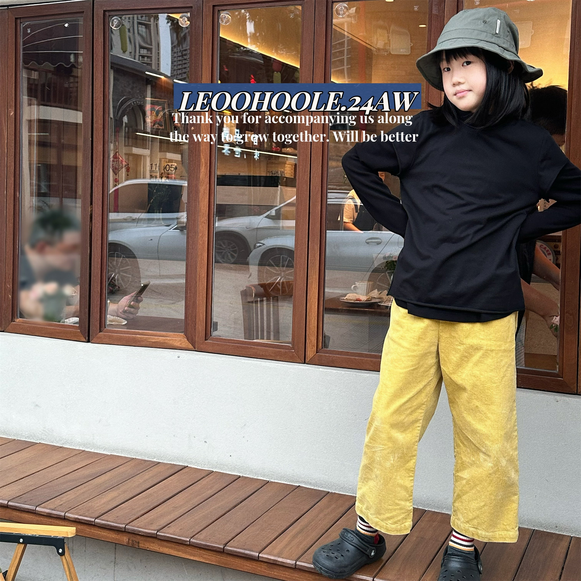LEOOHOOLE | 哦哦乐 时髦精叠穿两件套半高领长袖T恤+小短袖 亲子图片
