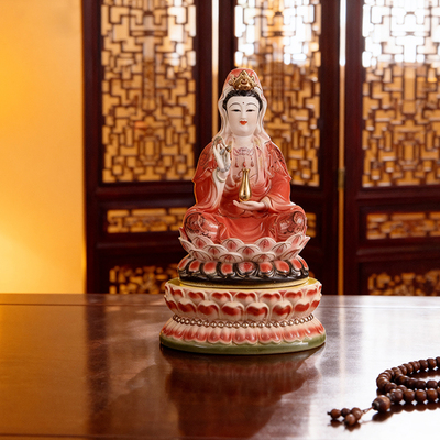 佛像莲花座摆件底座加高台垫供奉观音托架仙家座陶瓷家用佛堂寺庙