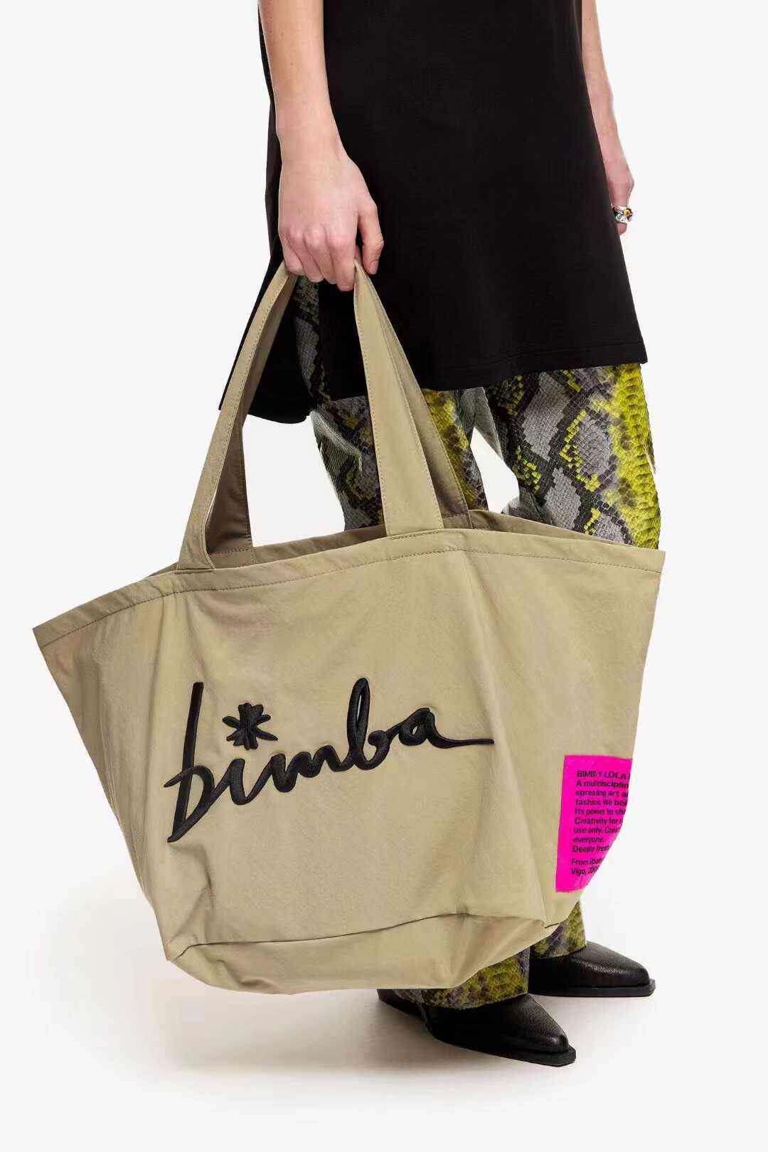 刺绣女士轻便托特包BIMBAYLOLA