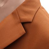 主推男士镂空大码单西15个纯色外贸跨境K711焦糖色修身西服p85，男装西服，星座1616