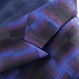 男士支架格子时尚大码西服三件套外贸跨境717蓝色p235，男装西服，星座1616