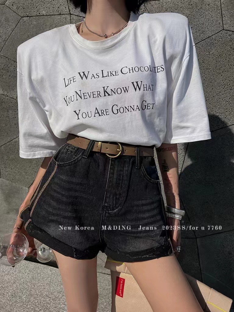 ZM阔腿短裤牛仔2023春季新款