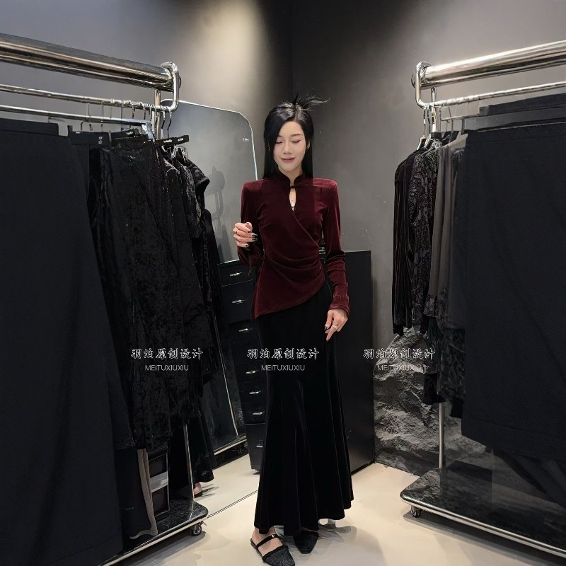 立领盘扣新中式国风衬衫女2025潮