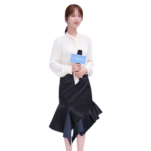 洋紫同款衣服女莫格力亲爱的热爱的2026夏荷叶边半裙衬衫裙子套装