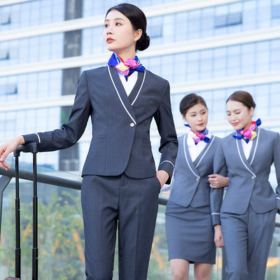 艾蜜里南航空姐制服女职业套装整形咨询师星级酒店售楼部工作服装
