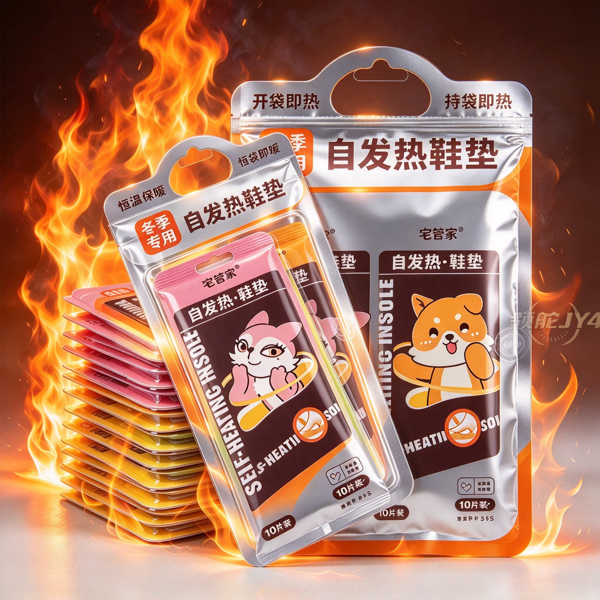 发热鞋垫宅智家老人暖脚保暖发热鞋垫发热贴暖足贴暖脚宝穿戴式