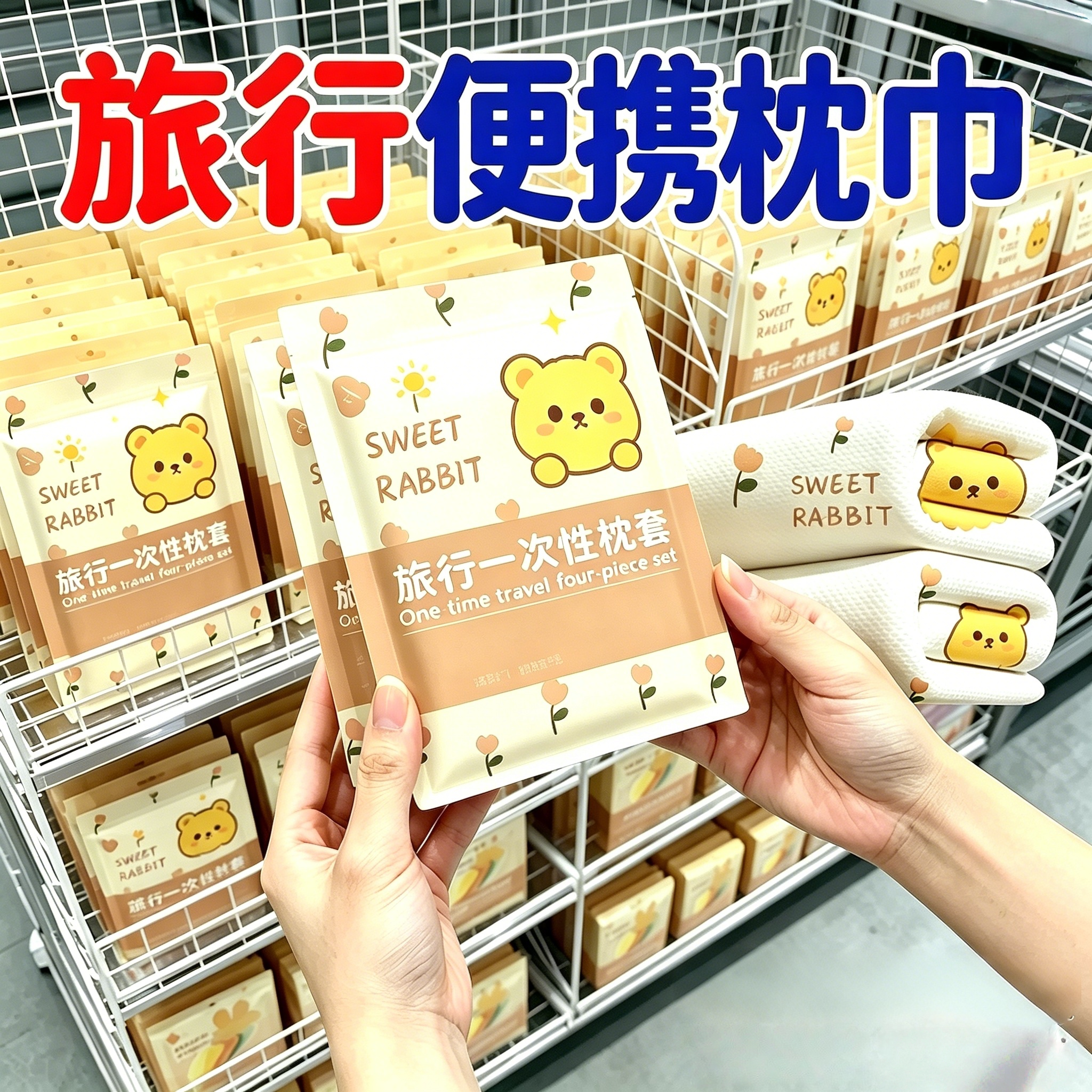 国庆旅游旅行通用款一次性枕头套枕套酒店用一次性床单被套便携