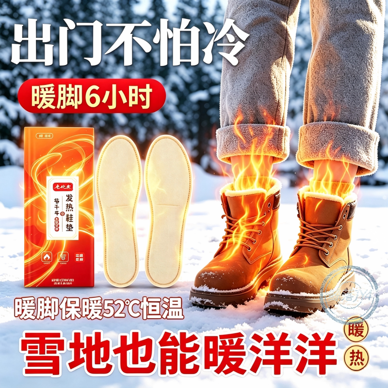 严寒石墨烯自发热鞋垫暖足持久