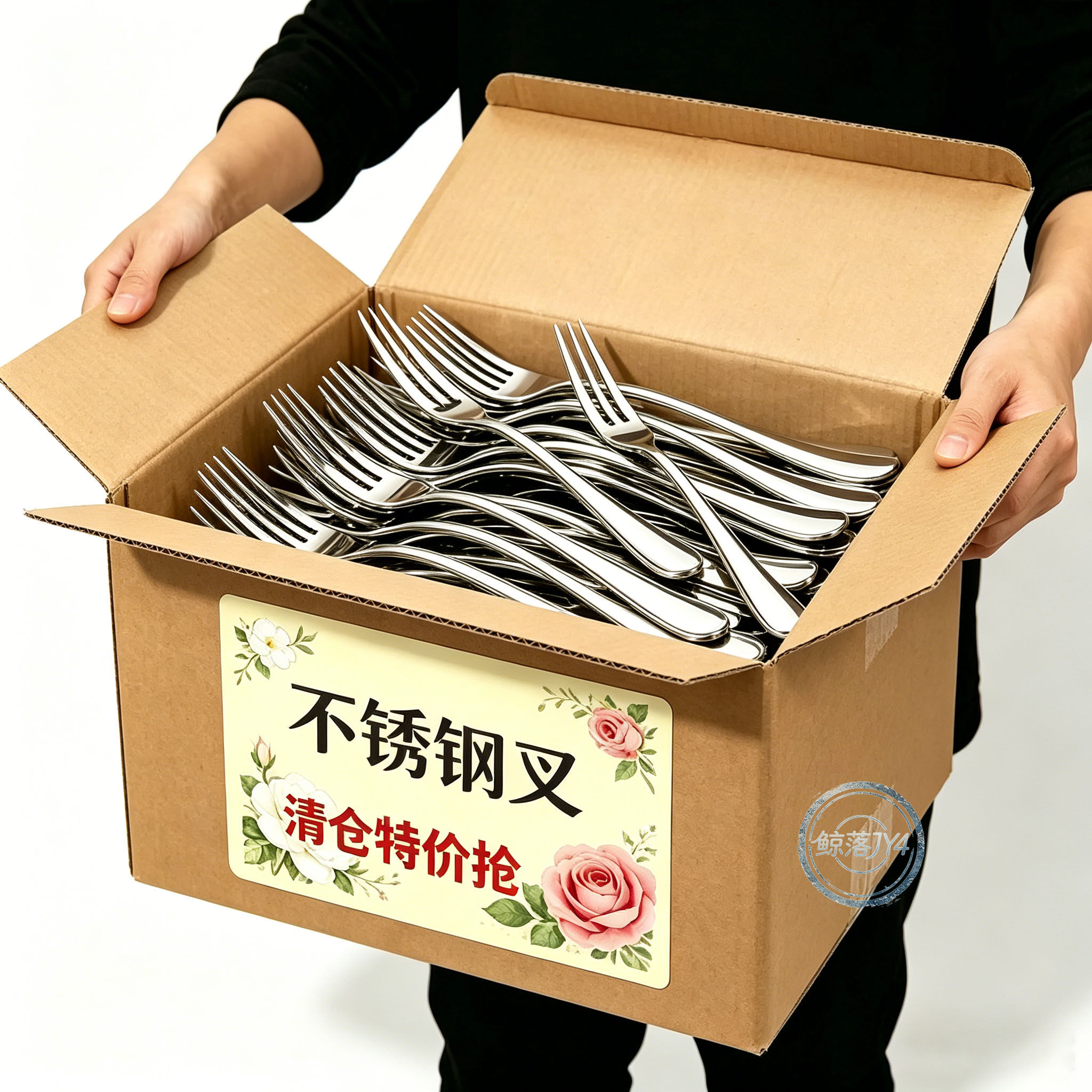 304不锈钢西餐叉家用20个装