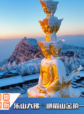 成都出发峨眉山乐山大佛黄龙溪纯玩20人小团VIP2-8人一日游跟团游