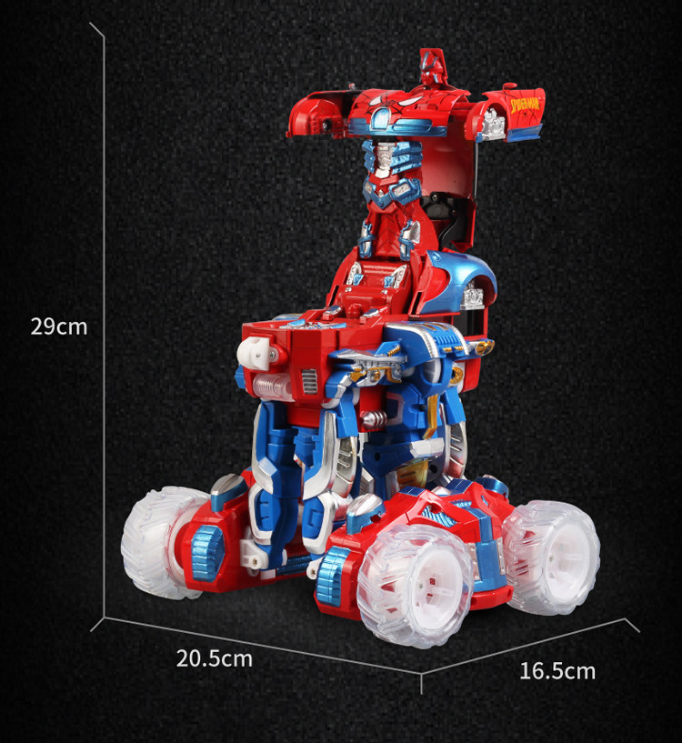 대형 충전식 원격 제어 변형 스턴트 자동차 덤프 트럭 오프로드 춤 자동차 원격 제어 자동차 소년 어린이 장난감