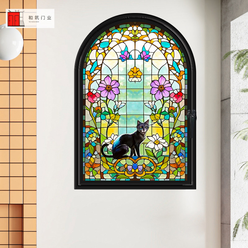 和筑门业室内月亮拱形窗钛镁铝合金小红书网红旋转窗户圆形玻璃窗,全屋定制,卫生间门/厕所门,淘宝优惠券,粉丝福利购,淘宝优惠卷
