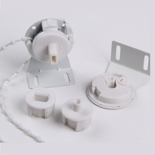 卷帘配件大全支架拉珠升降窗帘卷拉式卡扣卷轴拉姆斯50方件铁双轴