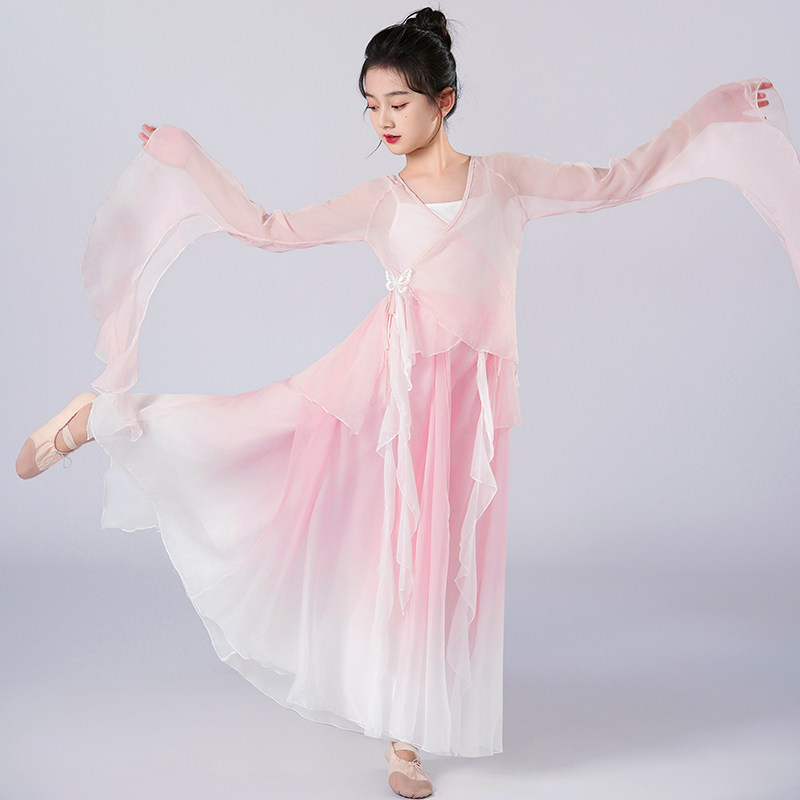 女童古风古典舞纱衣舞蹈服演出服图片