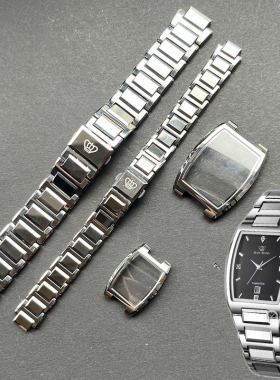 天王GT3518原装钨钢表带加长节表壳玻璃LT3518女表表扣头节工字架