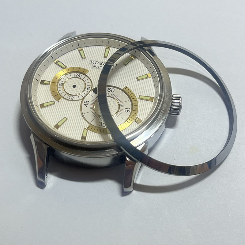 罗西尼8485钨钢上圈原装圈口手表上套钨钢圈配件蓝宝石玻璃表镜