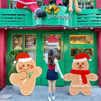 christmas圣诞节姜饼人kt板摆件