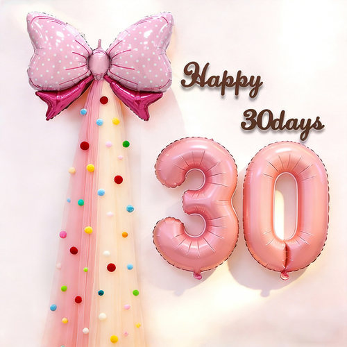 满月婴儿拍照道具布置30天装饰